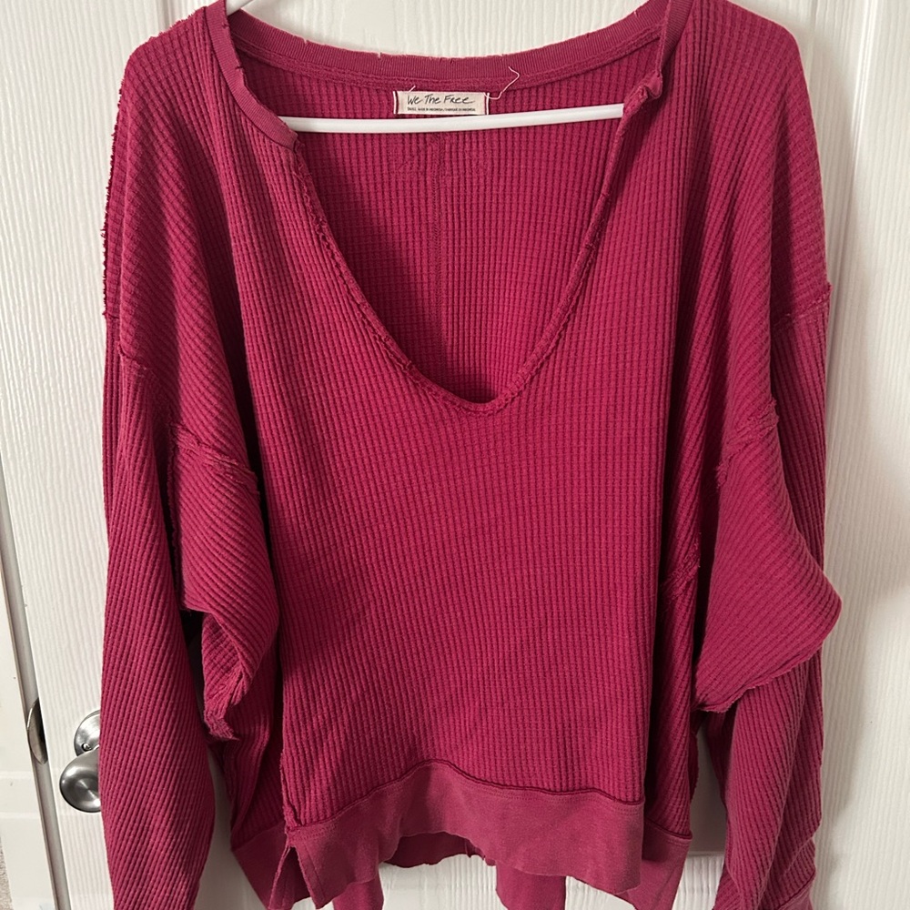 We The Free Deep Pink Knit Sweater